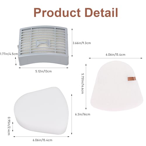 Vacuum Filters Replacement for Shark Powered Lift-Away DLX NV580 Series NV581, NV581Q, NV585, NV586, 1 HEPA Filter, 2 Foam & 2 Faux Felt Filters - Compare to Part # XFFT580 & XHEP580 - color: For NV580 etc-1 HEPA Filter, 2 Foam & 2 Faux Felt Filters