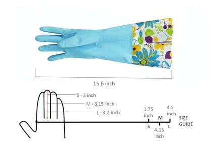 Finnhomy Household Gloves - Latex-Free, Waterproof, Long Cuff, Soft Lining Non-Slip, Adjustable Strap, Multi-Layer Protection, Reusable for Cleaning (2 Pair). - color: Yellow/Grey, size: Large (Pack of 2)