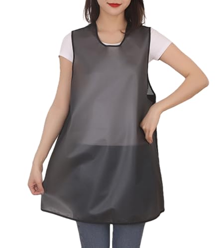 Women Home Waterproof Aprons,Cleaning Fish, Dog Grooming, Gardening, Cute Dishwashing Apron - color: Pocketless, size: Medium