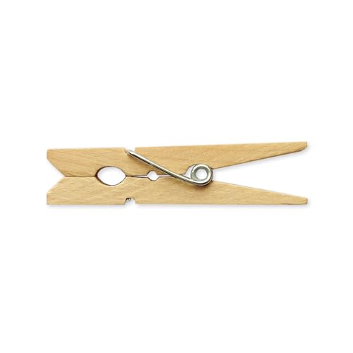 LWR CRAFTS Wooden Small Clothespins 1-7/8" 4.8cm 50 Pieces Per Pack (Natural) - color: Natural