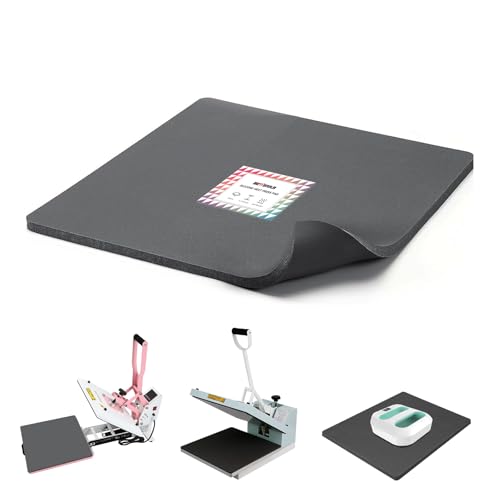 BetterSub Silicone Heat Press Mat 15''x15'', Heat Press Machine Pad Resistant Fireproof 0.3inch Thickness, Double Sided Easy Washable Press Mat for Vinyl HTV Ironing Insulation Transfer Crafting - size: 15"x15"