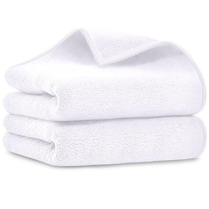 UNIMADE Salon Towels 2 Pack, Super Soft Microfiber Hand Towel - color: White, size: 2PK