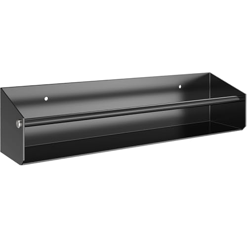 Black Aluminum Wall Mount Spray Can Storage Rack - color: Black