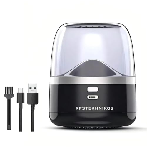 Electric Fabric Shaver – USB Rechargeable Lint Remover with 6 Blades, Safe for All Fabrics, Clothes, Sweater, Sofa & Furniture – Portable Pilling Remover for Home & Travel (Black) - color: Black