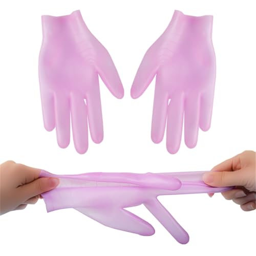 vodvob reusable silicone gloves, finger protectors for epoxy resin casting DIY crafts, household cleaning gloves - color: Purple