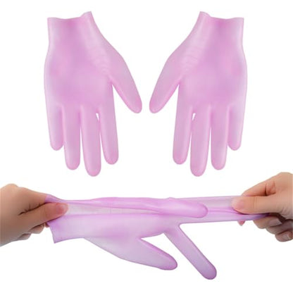 vodvob reusable silicone gloves, finger protectors for epoxy resin casting DIY crafts, household cleaning gloves - color: Purple