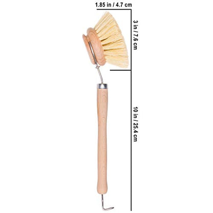 Redecker Dish Brush, Tampico Fiber, 2 Inch Round, Single – Wooden Dish Scrub Brush for Dishes & Cookware, Untreated Beechwood, Made in Germany (Pack of 2) - size: Single Unit, 2-Inches Diameter (Pack of 2)
