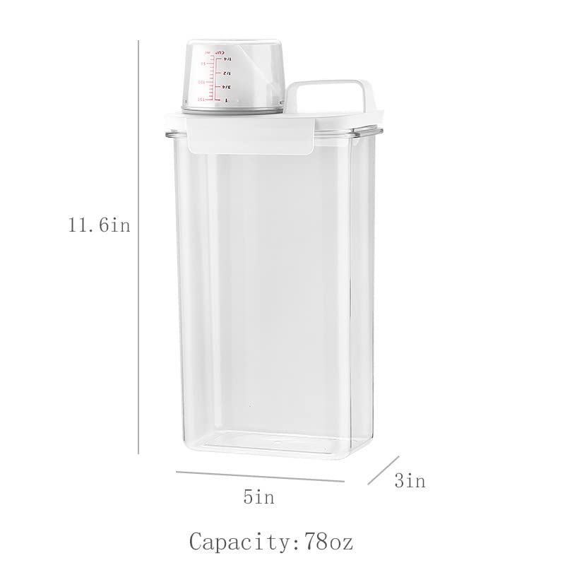 [2 Pack] Laundry Detergent Dispenser for Laundry Room Organization and Storage,78 Oz Laundry Soap Dispenser,Liquid Laundry Detergent Dispenser with 4 Removable Labels,BPA Free & PET Plastic, Clear - style: 2300ml