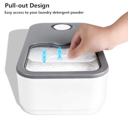 2.6GAL Laundry Powder Container, Powder Laundry Detergent Container, Plastic Laundry Powder Dispenser with Scoop & Lid, Laundry Pods & Scent Beads Container, Laundry Room Storage Containers