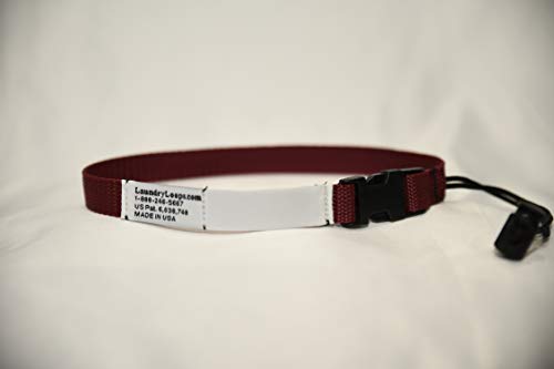Laundry Loop with Sock Snare, Premium Maroon Laundering Strap - color: Maroon, size: 1 Strap