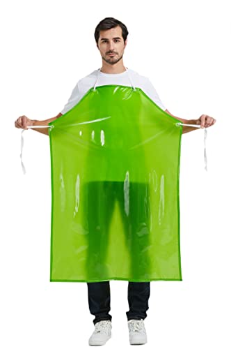 Nanxson Waterproof PVC Apron for Dishwashing Pet Grooming Meat Processing - color: Green