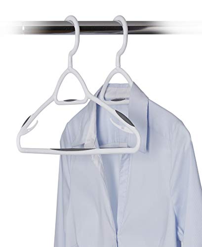 Set of 5 Deluxe Non Slip Hangers by Neatfreak! - Space Saving Hangers for Clothes, Pants, Jackets and Shirt 5 Pack,White/Grey - size: Pack of 5