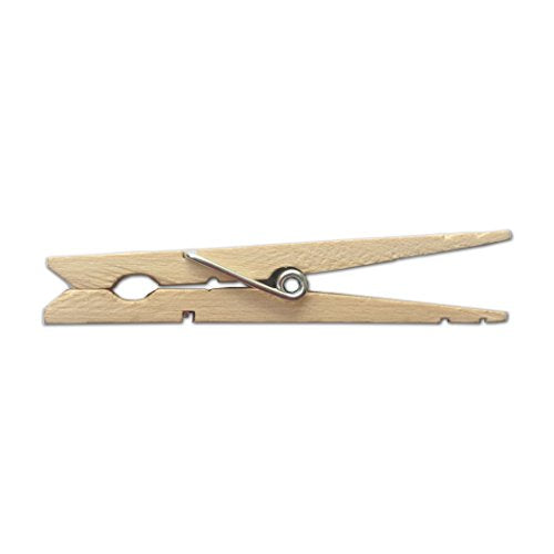 LWR CRAFTS Large Wooden Clothespins 3-5/16" (8.4cm), 30 Pack, Natural (Unfinished) Wood – for Crafts, Photo Display & Light Hanging - color: Natural