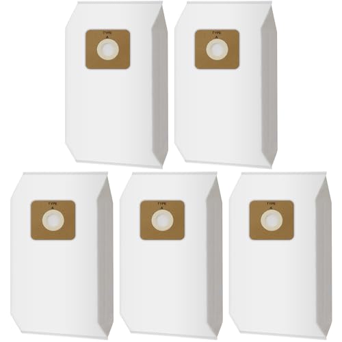 5 Pack Type A HEPA Vacuum Bags for Riccar Most Vibrance, 2000/4000 and R-Series & Simplicity Symmetry, S20EZM, 5000/6000 Series Upright Vacuum Cleaners, Replaces Part RAH-6/SAH-6 - color: 5 Pack, size: Type A