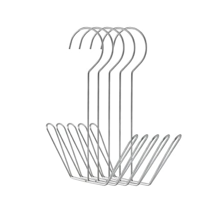 10 Pack Stainless Steel Shoe Drying Rack with Hooks, Multi-Function Hanging Shoe Holder for Shoes and Insoles, Balcony Laundry Shoe Hanger for Home and Outdoor Drying