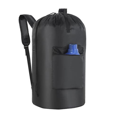OTraki Large Laundry Backpack 100L Heavy Duty Travel Laundry Bags Hamper Bag with Adjustable Shoulder Straps Pocket Drawstring Closure Drying Do Not Exceed 176℉ - size: 16 x 32 Inch B
