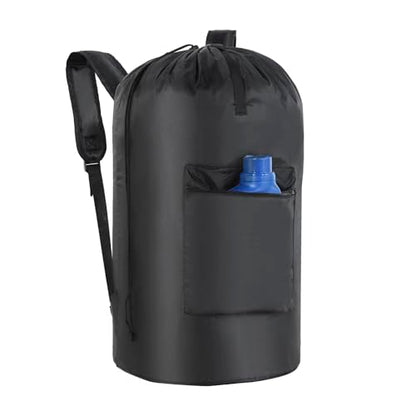 OTraki Large Laundry Backpack 100L Heavy Duty Travel Laundry Bags Hamper Bag with Adjustable Shoulder Straps Pocket Drawstring Closure Drying Do Not Exceed 176℉ - size: 16 x 32 Inch B