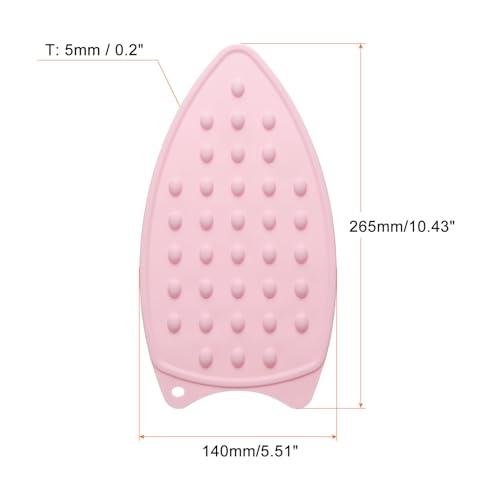 HARFINGTON Silicone Iron Rest Pad, Multipurpose Iron Hot Resistant Mat Iron Rest Plate for Ironing Board Hot Heat Resistant Steam Compact Mat, Pale Pink - color: Pale Pink