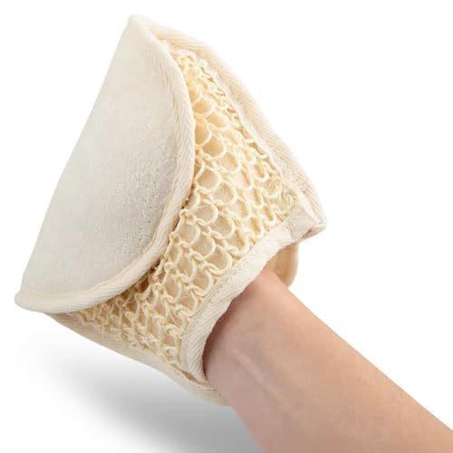 Jeffers Equine Double Sided Sisal & Microfiber Face Mitt for Horses – Horse Grooming Mitt, Horse Care Tool, Barn & Stable Grooming, Sensitive Areas, Exfoliating, Polishing, Cleaning -8" L x 6" W