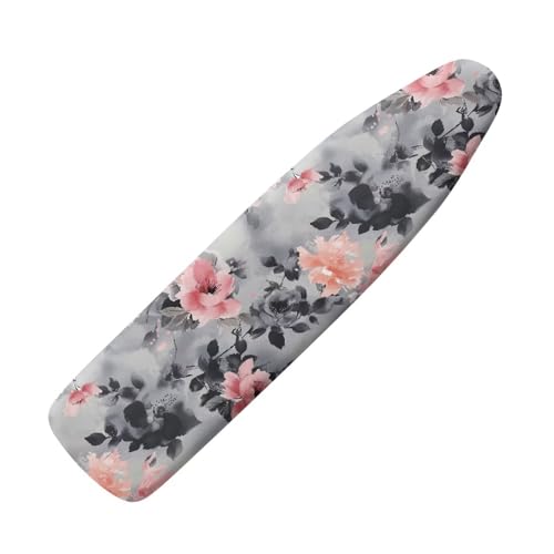 Ironing Board Cover, Heavy Duty Iron Board Covers Standard Size Padding Decorative Covers for Most Iron Boards Ironing Pad Stylish Protector for Home Pink Roses - color: Pink Roses