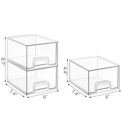 Stackable Dryer Sheet Holder and Laundry Pods Container Set by VOTLEVT, Clear Dryer Sheet Dispenser and Laundry Pods Box Set, Dishwasher Pods Holder, Laundry Room Organization and Storage
