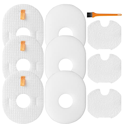 Vacuum Filters Replacement for Shark Rocket, HV300, HV300W, HV301, HV302, HV303, HV305, HV308, HV310, UV450, 3 Foam + 3 Felt Filters and 3 Post-Filters, Replaces Part XFFV300