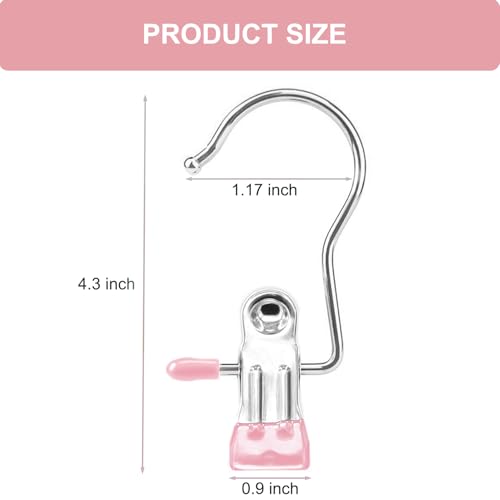 Boot Hangers for Closet, Hanging Clips Laundry Hooks Clothes Pins Closet Hanger Organizer Clamps Socks Towel Clips Heavy Duty Clothespins Bulk Hanger Clips for Closet Travel Pants Socks Handbags - color: Pink, size: 30 PACK