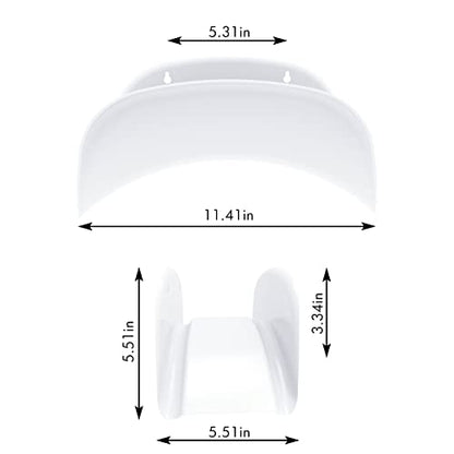 Gardzen Steel Wall-Mounted Heavy Duty White Hose Bracket, Car Hose Holder, Carrier, Support for Garden Hose Hanger - size: White - 1 Pack