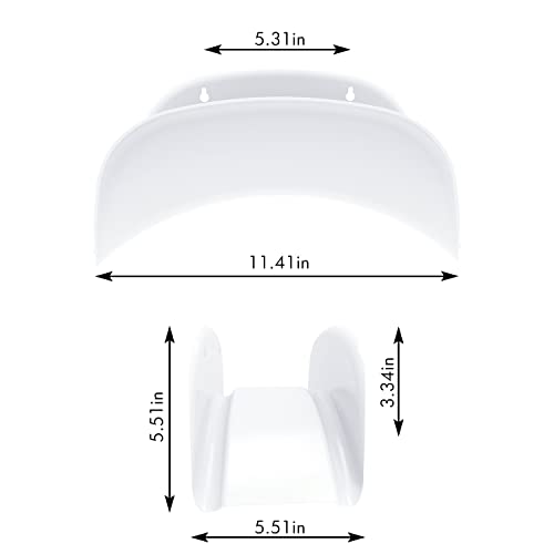 Gardzen 2-Pack Steel Wall-Mounted Heavy Duty Black Hose Bracket, Car Hose Holder, Carrier, Support for Garden Hose Hanger - size: White - 2 Pack