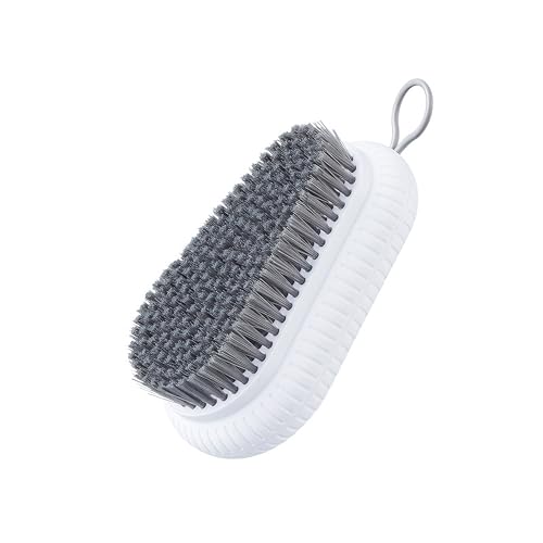 Handheld Soft Bristle Laundry Brush, Ergonomic Scrub Brush for Clothes Shoes and Stain Removal, White, 1 Pack - color: White