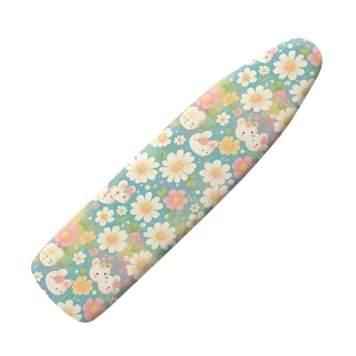 Ironing Board Cover, Universal Stretchy Stain Reisstant Protector for Ironing Board with Elastic Edge Ironing Board Accessories Lightweight Fashion Household Items Pink Flower - color: Little Pink Flower