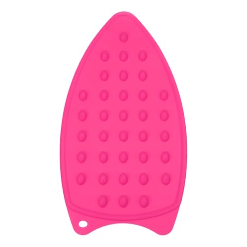 PATIKIL Silicone Iron Rest Pad, Multipurpose Hot Heat Resistant Iron Rest Plate Protective Pad for Ironing Board Hot Resistant Steamer Steam Compact Mat, Rose Red - color: Rose Red