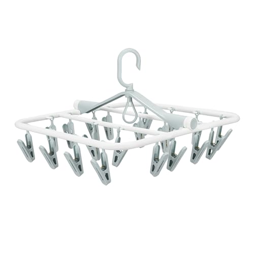 Plastic PP Drying Hanger, Anti-Rusty Drying Rack for Clothes, Socks, Lingeries, Delicates, Drying Hanger with 20 Clips for Baby Clothes, Towels - style: 20 Clips