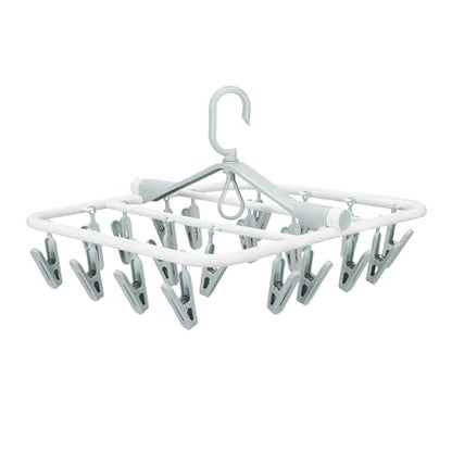 Plastic PP Drying Hanger, Anti-Rusty Drying Rack for Clothes, Socks, Lingeries, Delicates, Drying Hanger with 20 Clips for Baby Clothes, Towels - style: 20 Clips