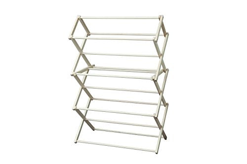 Peaceful Classics Wooden Folding Laundry Rack, 52" x 36" x 16" - size: Medium