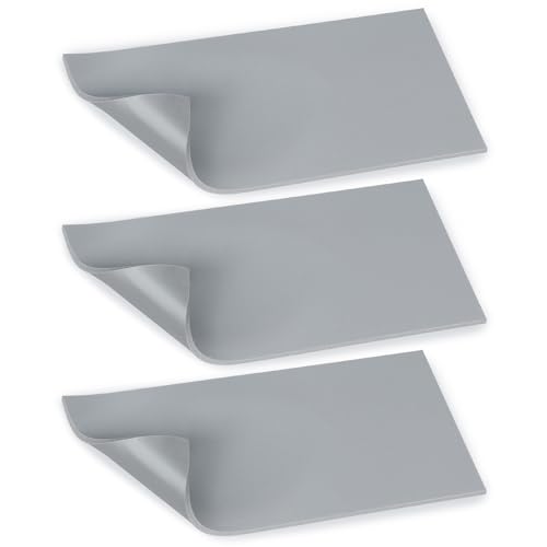 3PCS Silicone Heat Press Pad 1/8"x4"x8" Heat Press Cover Mat Heat Resistant to 536°F for Hat HTV Transfer Vinyl Ironing DIY Small Business Home Use - color: Grey-3PCS 1/8"x4"x8"