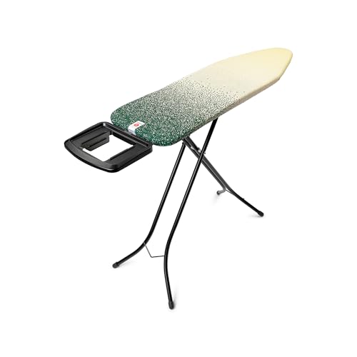 Brabantia Comfort Ironing Board with Solid Steam Iron Rest | Medium (Size B) | Fairtrade New Dawn Cover | Adjustable Height (27-38"), Easy Fold, Anti-Collapse Lock, Non-Slip Feet