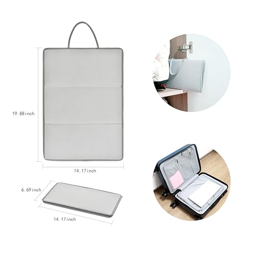 Mini Ironing Mat with Mesh Pad, Foldable & Portable - size: 19.9"L x 14.2"W