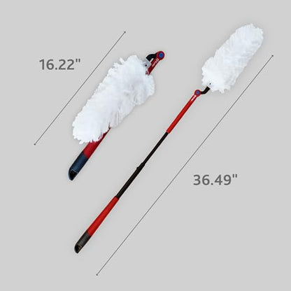 O-Cedar Flex & Catch Heavy Duty Dusting Kit with 3 Disposable Duster Refills | Extendable 3 Ft Handle with Stay-On Duster Hook | Traps 3X More Dust Than Feather Dusters