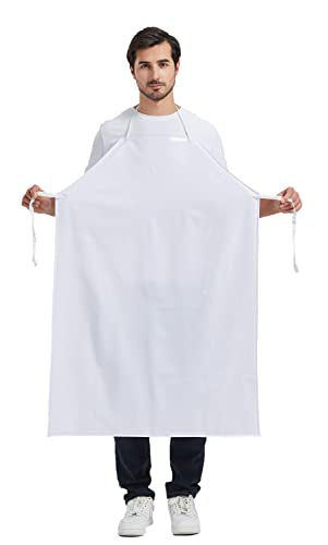 Nanxson Waterproof PVC Apron for Dishwashing Pet Grooming Meat Processing - color: White