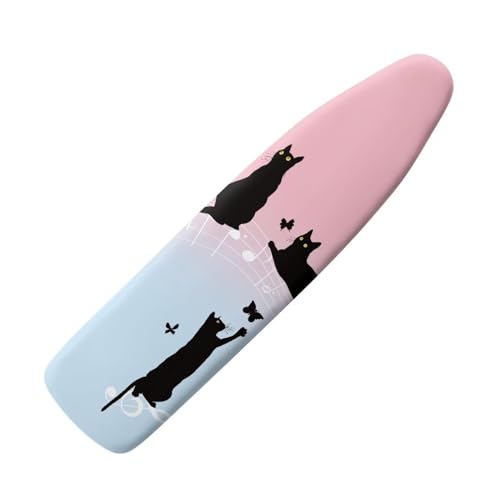 Black Cat Ironing Board Cover and Pad Standard Fits Large Boards 15 x 54 inch Ironing Board Protector Washable - color: Black Cat