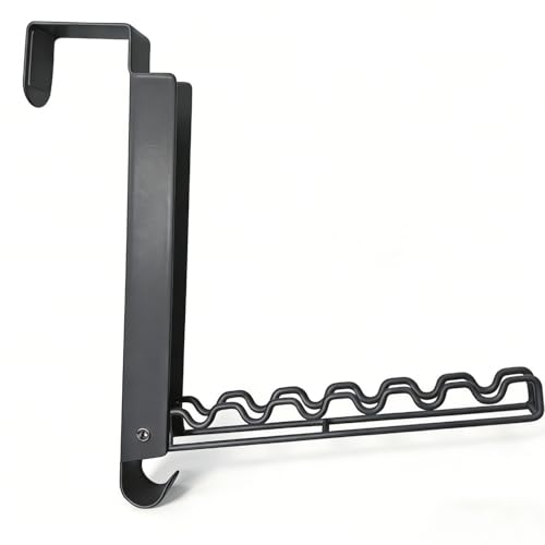 Over The Door Hooks, Folding Portable Over The Door Drying Rack for Small Space, Laundry Bathroom Bedroom Closet Travel Storage and Drying (1Pack, Black) - color: 1-Black