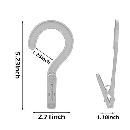 24pcs Laundry Hooks with Clips Super Strong Plastic Clothes Hangers Pins - color: White 24pcs