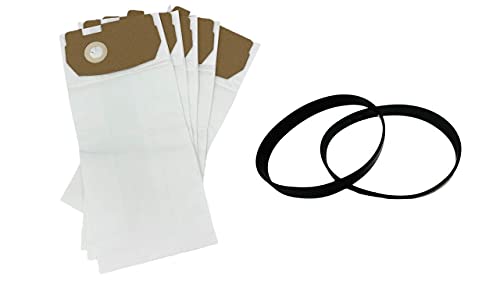 12 Replacement Eureka Type AA Style AA Vacuum Bags Compatible with 62618A 58236 4100 5180 Victory True Hepa + 2 Eureka U Belts