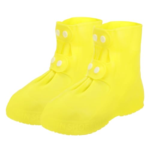 PATIKIL XXL Waterproof Shoe Cover, 1 Pair Reusable Non-Slip TPE Rain Shoe Cover Snow Boot Protector Overshoes Galoshes for Men and Women Rainy Outdoor, Yellow - color: Yellow, size: XX-Large