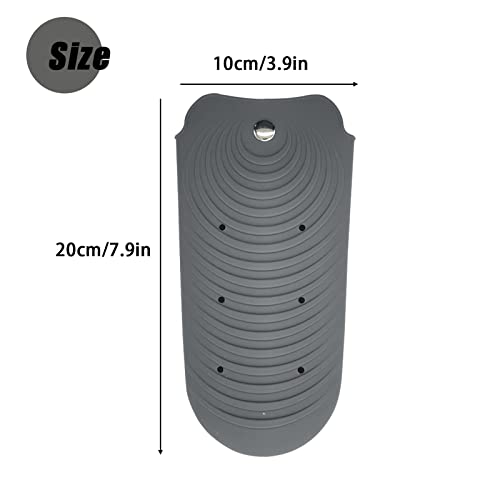 Heat Insulating Silicone Mat Pouch for Hair Styling Tools, Curling & Flat Irons Anti-Slip Travel Cover, Small Portable Straightener Pad for Curler Wands Storage, Hot Waver (Dark Gray) - color: Dark Gray