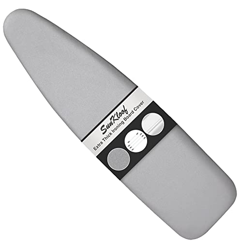 Ironing Board Cover and Pad-Extra Thick Natural Cotton- 15"x54" - color: Silicone Gray, size: 15"X54"