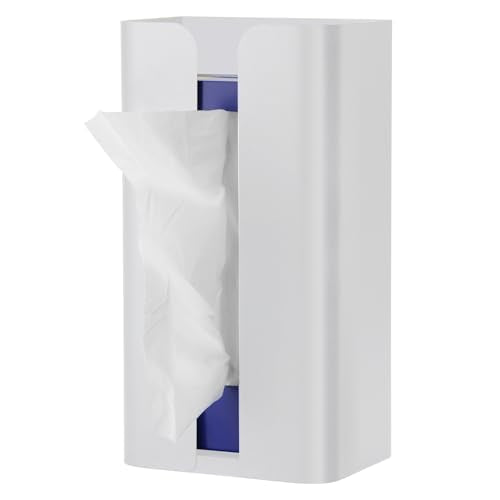 Magnetic Laundry Dryer Sheet Dispenser, Tissue Holder, Garbage Bag Dispenser for Fridge, Kitchen, Laundry (White) - color: White