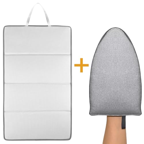 Steamer Board for Clothes with Ironing Glove,Stand for Steaming Clothes,Steamer Pad,Hanging Ironing Board,Steamer for Clothes,Hanging Steam Iron Pad - color: Steamer Board + Ironing Glove