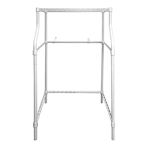 Magic Chef Compact Home Laundry Stand with Upper Dryer Shelf, White